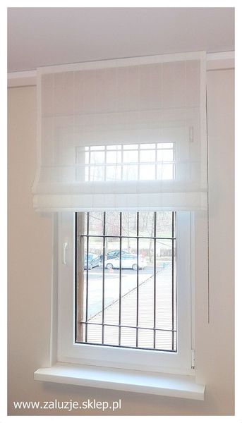 Roleta rzymska z tkaniny firanowej Katowice