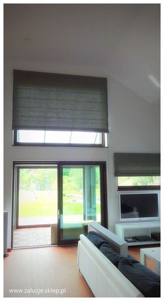 Szara roleta rzymska