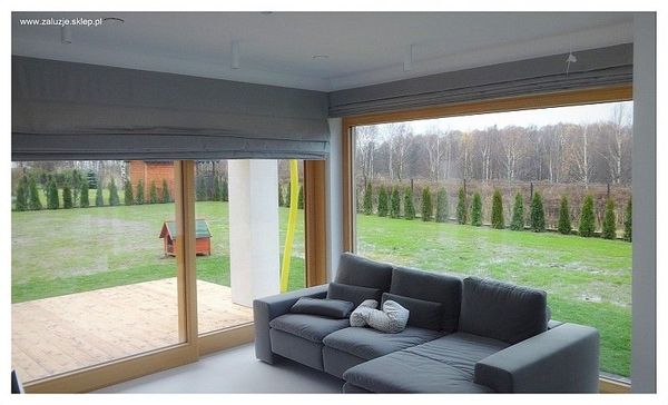 Rolety materiałowe szare