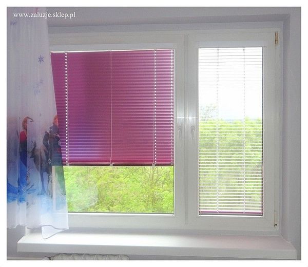 Fioletowe żaluzje aluminiowe