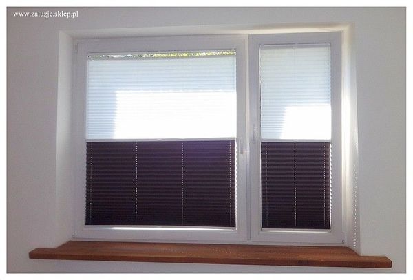 Dwukolorowe plisy okienne