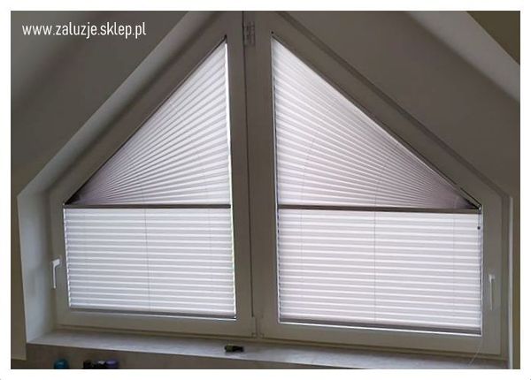 Plisa do okna trapezowego - praktyczne i estetyczne rozwiązanie dla nietypowych kształtów. Ochrona przed światłem i spojrzeniami.